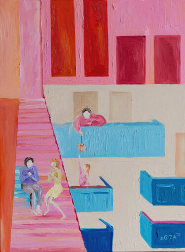 Malarstwo zatytułowany „Dobre Zwyczaje” autorstwa Sylwia Giza, Oryginalna praca, Olej