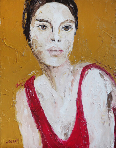 Painting titled "Ida" by Sylwia Giza, Original Artwork, Oil