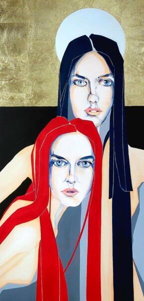 Pintura titulada "Madonnas" por Sylwia Wenska, Obra de arte original, Acrílico Montado en artwork_cat.