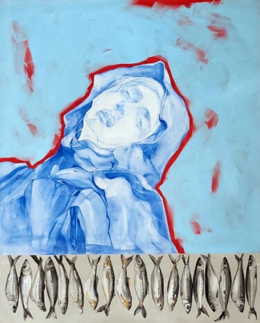 Картина под названием "Teresa" - Sylwia Wenska, Подлинное произведение искусства, Акрил Установлен на Деревянная рама для но…