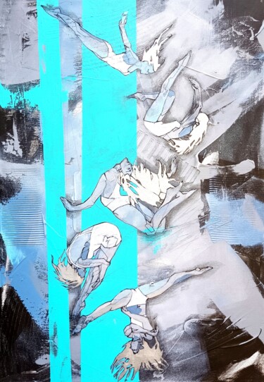 Картина под названием "Auerbach" - Sylwia Wenska, Подлинное произведение искусства, Акрил Установлен на Деревянная рама для…