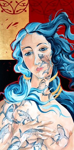 绘画 标题为“Eva Fortis” 由Sylwia Wenska, 原创艺术品, 丙烯 安装在木质担架架上