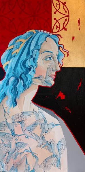 Painting titled "Eva Concordia" by Sylwia Wenska, Original Artwork, Acrylic Mounted on Wood Stretcher frame