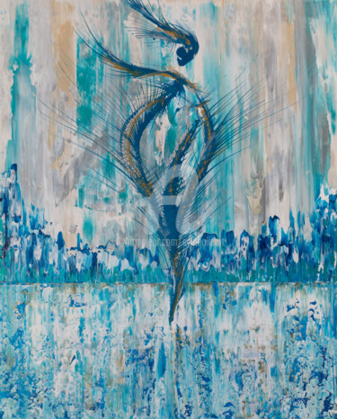 Картина под названием "Chioné" - Fabien Dessoly (Symbolic Art BZH), Подлинное произведение искусства, Акрил Установлен на Де…
