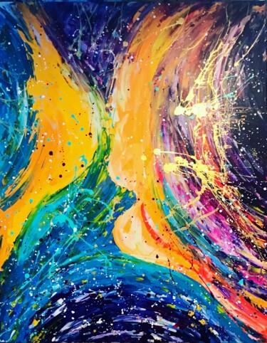 Constellation du taureau Peinture intitulée "Constellation du ta…" par Fabien Dessoly (Symbolic Art BZH), Œuvre d'art originale, Acrylique