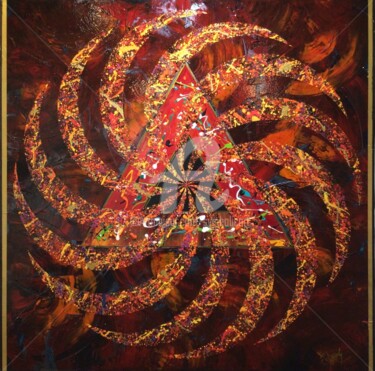 Картина под названием "Vortex" - Fabien Dessoly (Symbolic Art BZH), Подлинное произведение искусства, Акрил Установлен на Де…