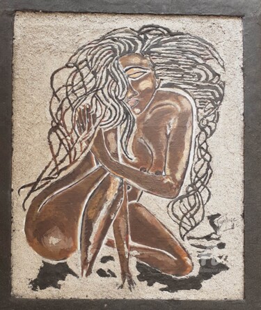 绘画 标题为“L'amoureuse” 由Symfonie M, 原创艺术品, 油 安装在木板上