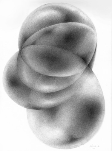 Рисунок под названием "Eggception" - Symona Colina, Подлинное произведение искусства, Карандаш