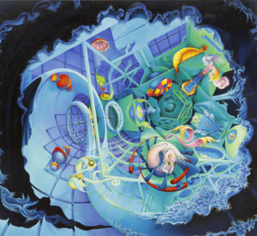 Pintura titulada "Dodecahedron" por Symona Colina, Obra de arte original, Oleo