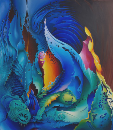 Peinture intitulée "The Breathing" par Symona Colina, Œuvre d'art originale, Huile