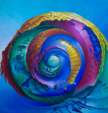Peinture intitulée "Storm" par Symona Colina, Œuvre d'art originale, Huile