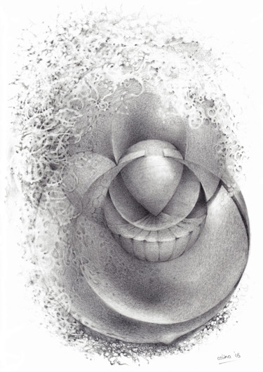 Disegno intitolato "Smiley" da Symona Colina, Opera d'arte originale, Grafite