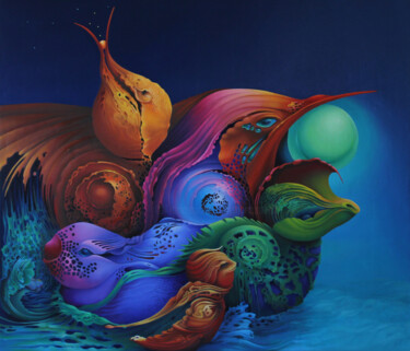 Pintura titulada "A Close Encounter" por Symona Colina, Obra de arte original, Oleo