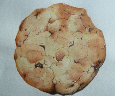 Painting titled "Cookie" by Synobbol, Original Artwork, Watercolor