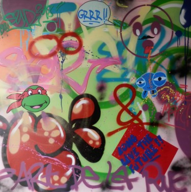 Schilderij getiteld "RAPH" door Syr, Origineel Kunstwerk, Graffiti