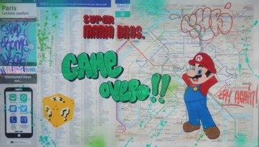 Schilderij getiteld "The world of Mario" door Syr, Origineel Kunstwerk, Graffiti