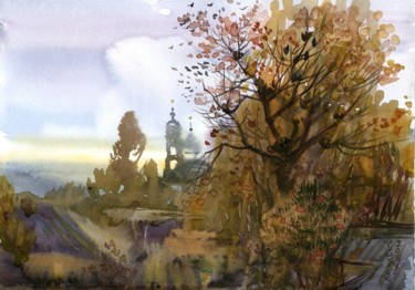 Картина под названием "Здемирово.Осень" - Syrov, Подлинное произведение искусства, Масло