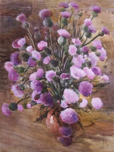 Картина под названием "Полевые цветы   Wil…" - Syrov, Подлинное произведение искусства