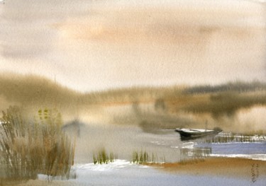 Картина под названием "Начало зимы" - Syrov, Подлинное произведение искусства, Масло