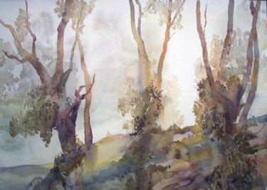Картина под названием "Рассвет   Dawn" - Syrov, Подлинное произведение искусства, Масло