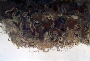 Картина под названием "Hair" - Szabrina Maharita, Подлинное произведение искусства, Масло