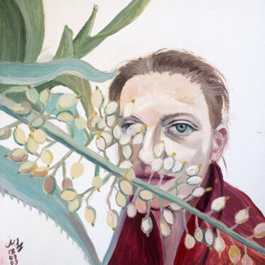 Malerei mit dem Titel "Natural Self Portra…" von Szabrina Maharita, Original-Kunstwerk, Öl