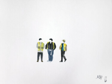 Pintura titulada "Workers" por Szabrina Maharita, Obra de arte original, Acuarela