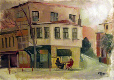 Painting titled "Street 1" by Szabrina Maharita, Original Artwork, Oil