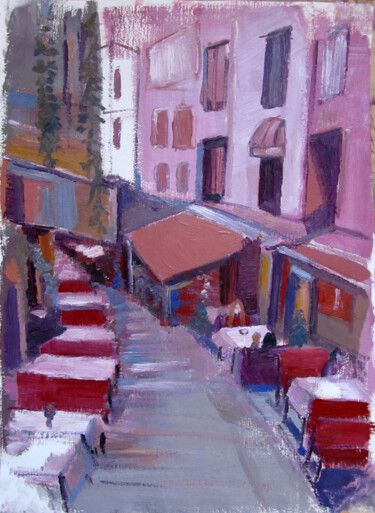 Painting titled "Street 3" by Szabrina Maharita, Original Artwork, Oil