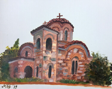 Painting titled "Church 1" by Szabrina Maharita, Original Artwork, Oil