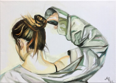 Картина под названием "Shroud IV." - Szabrina Maharita, Подлинное произведение искусства, Акрил Установлен на Деревянная рам…