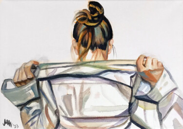 Картина под названием "Shroud IX." - Szabrina Maharita, Подлинное произведение искусства, Акрил Установлен на Деревянная рам…