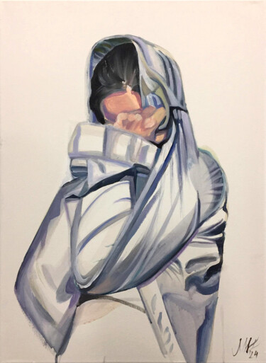 Картина под названием "Shroud XVII." - Szabrina Maharita, Подлинное произведение искусства, Акрил
