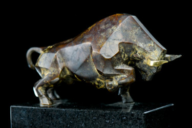 Sculpture intitulée "Toro furioso" par Szymon Dajnowicz, Œuvre d'art originale, Métaux