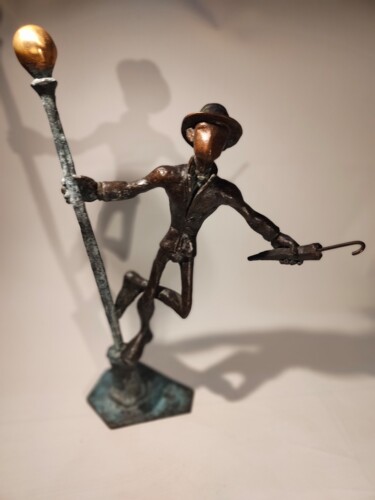 Sculpture intitulée "Adam is... dancing…" par Szymon Dajnowicz, Œuvre d'art originale, Bronze