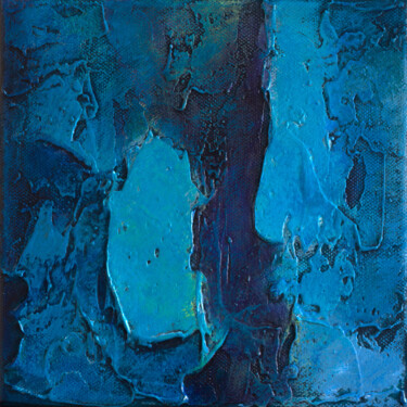 Painting titled "Blue dreams II." by Szilvia Banki, Original Artwork, Acrylic Mounted on Wood Stretcher frame