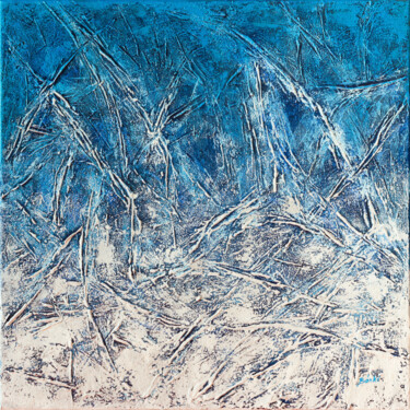 Peinture intitulée "Hoar frost" par Szilvia Banki, Œuvre d'art originale, Acrylique Monté sur Châssis en bois
