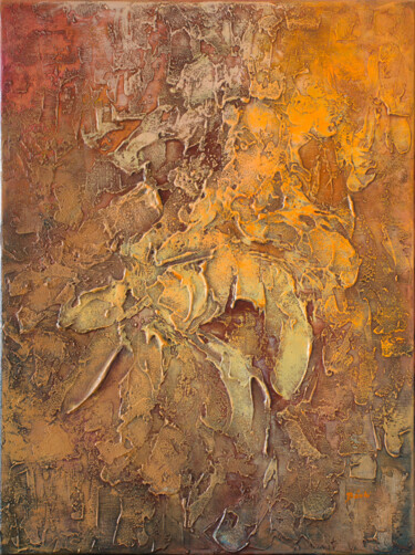 Картина под названием "Brown mood" - Szilvia Banki, Подлинное произведение искусства, Акрил Установлен на Деревянная рама дл…
