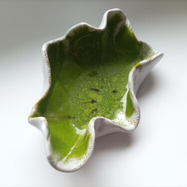 Design intitolato "grey leaf" da Michał Szlaski, Opera d'arte originale, Tavola arte