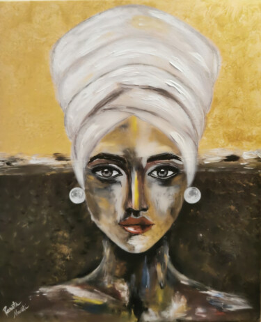 Painting titled "SAND PEARL" by Renata Maroti, Original Artwork, Acrylic