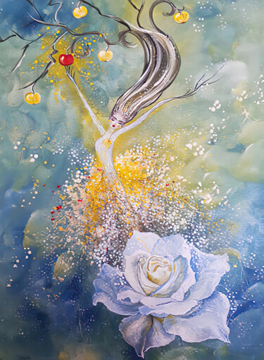 Malerei mit dem Titel "EVA" von Renata Maroti, Original-Kunstwerk, Acryl