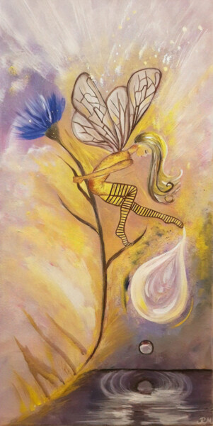 Painting titled "MAGIC DROP" by Renata Maroti, Original Artwork, Acrylic