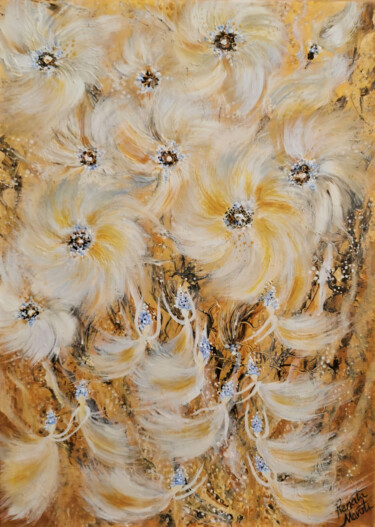 Painting titled "FLOWER SOULS" by Renata Maroti, Original Artwork, Acrylic