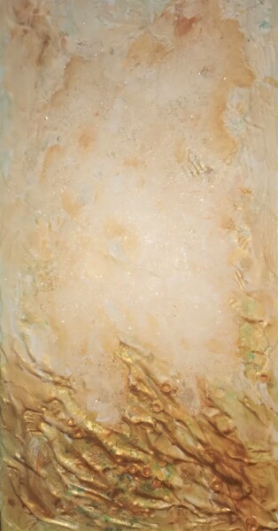 Peinture intitulée "GOLDEN SEA" par Renata Maroti, Œuvre d'art originale, Acrylique