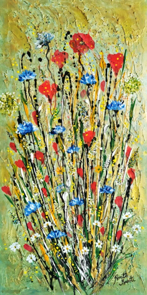 Painting titled "WILDFLOWERS" by Renata Maroti, Original Artwork, Acrylic