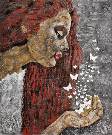 Картина под названием "YOU ARE FREE" - Renata Maroti, Подлинное произведение искусства, Акрил