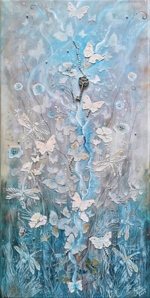 Peinture intitulée "FREE WILL - THE KEY" par Renata Maroti, Œuvre d'art originale, Acrylique