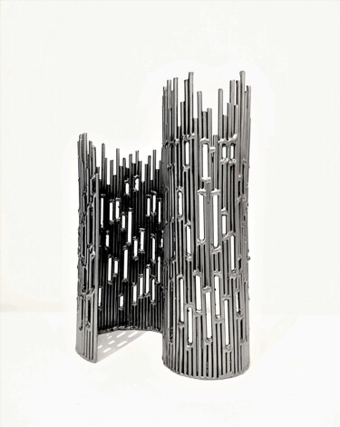 Sculpture intitulée "The Two Towers (The…" par Sztuka Metalu, Œuvre d'art originale, Métaux