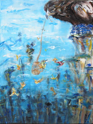 Pintura intitulada "Nad przepaścią" por Jolanta Szymanowska, Obras de arte originais, Acrílico