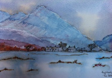 Painting titled "highlands" by Tb, Original Artwork, Watercolor